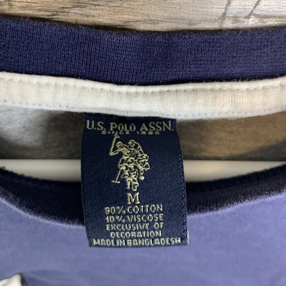 U.S Polo Association USPA Polo #3 T shirt Size M Blue & Gray - Picture 5 of 6